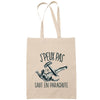 Sac Tote Bag J'peux pas Saut en hauteur beige - Planetee