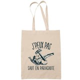 Sac Tote Bag J'peux pas Saut en hauteur beige - Planetee