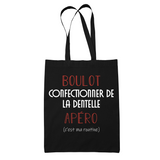 Sac Tote Bag Confectionner de la Dentelle C'est ma Routine - Planetee