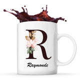 Mug Blanc Raphaëlle Lettre Fleur - Planetee