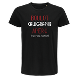T-shirt homme Calligraphie C'est ma Routine - Planetee