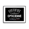 Affiche Opticienne Femme Métier Meilleure de France - Planetee