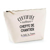 Trousse Cheffe de chantier certifiée meilleure dans toute la france| Pochette Toilette Maquillage - Planetee
