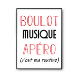 Affiche Musique C'est ma Routine - Planetee