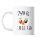 Mug Billard j'peux pas Blanc - Planetee