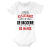 Body bébé La Petite Assistante de Broderie de Mamie - Planetee