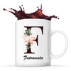 Mug Blanc Fatoumata Lettre Fleur - Planetee