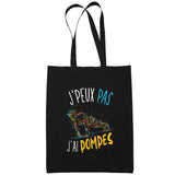 Sac Tote Bag Pompes Push-Up Je peux pas Noir - Planetee