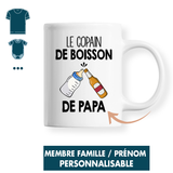 Mug Bébé Enfant Copain Bière Prénom Personnalisable - Planetee