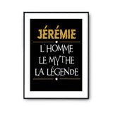 Affiche Jérémie prénom mythe légende Jaune - Planetee