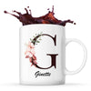 Mug Blanc Ginette Lettre Fleur - Planetee