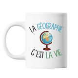 Mug Géographie c'est la vie Géographe - Planetee