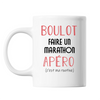 Mug Faire un marathon C'est ma Routine Blanc - Planetee