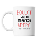 Mug Faire un marathon C'est ma Routine Blanc - Planetee