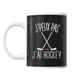 Mug Hockey j'peux pas Noir - Planetee