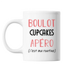 Mug Cupcakes C'est ma Routine Blanc - Planetee