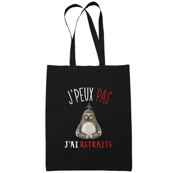 Sac Tote Bag Retraite Je peux pas Noir - Planetee