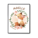 Affiche Maelle Bébé d'amour Renard - Planetee