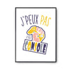 Affiche Console j'peux pas Blanc Premium - Planetee