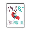 Affiche Monitrice j'peux pas Blanc Premium - Planetee