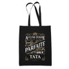 Tote Bag Noir Femme Parfaite Tata - Planetee