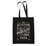 Tote Bag Noir Femme Parfaite Tata - Planetee