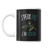 Mug Violon femme j'peux pas Noir - Planetee