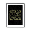 Affiche ping pong soit avec toi - Planetee
