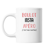 Mug Insta C'est ma Routine Blanc - Planetee