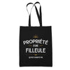 Tote Bag Noir Filleule ne plaisante pas - Planetee