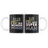Mug Couples couple Superman -Wonderwoman | Tasses Duo Amour - Planetee