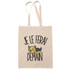 Sac Tote Bag yorkshire je le ferai demain beige - Planetee