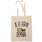 Sac Tote Bag yorkshire je le ferai demain beige - Planetee