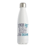 Bouteille Isotherme j'peux pas origami - Planetee