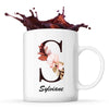 Mug Blanc Sylvia Lettre Fleur - Planetee