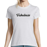 T-shirt Femme Blanc - Fabuleuse - Planetee