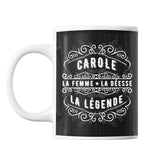 Mug Prénom Carole La Déesse La Légende - Planetee