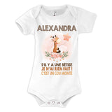 Body bébé Alexandra Cou Monté Girafe - Planetee