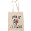 Sac Tote Bag J'peux pas Taekwondo beige - Planetee