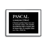Affiche Pascal Prénom définition Humour - Planetee