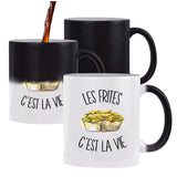 Mug magique Frites c'est la vie Gras | Tasse changement de couleur - Planetee