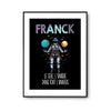 Affiche Prénom Franck Univers - Planetee