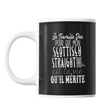 Mug Scottish Straight Je travaille dur - Planetee