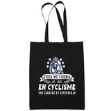 Sac Tote Bag Cyclisme Légende tu deviendras Noir - Planetee