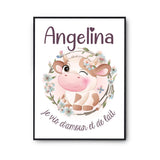 Affiche Angelina Amour et Biberon de Lait Vache - Planetee