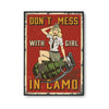 Affiche Vintage Pin up Militaire - Planetee