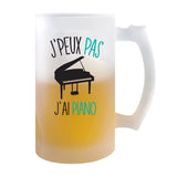 Chope de bière Piano j'peux pas - Planetee