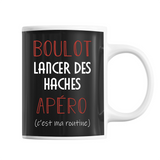 Mug Lancer Des Haches C'est ma Routine - Planetee