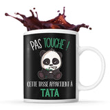Mug noir Pas Touche Panda Tata - Planetee