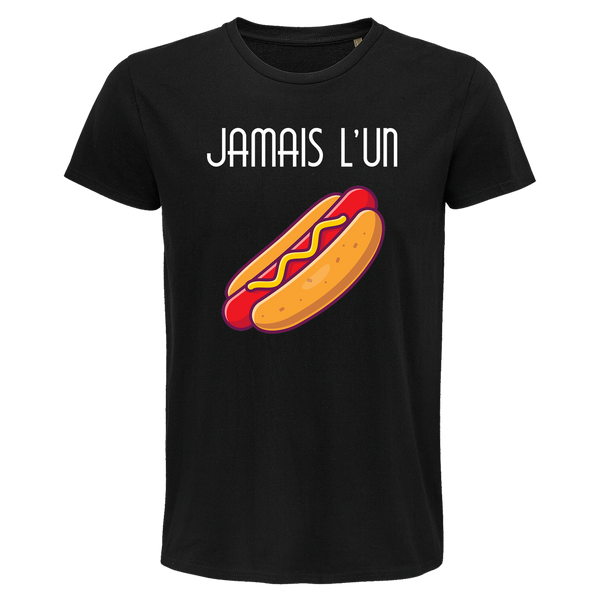 T-shirt couple Jamais l'un sans l'autre | hot dog et sauce - Planetee